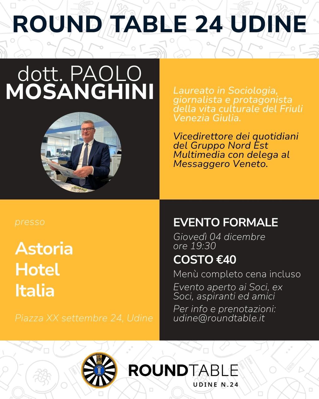 A cena con il dott. Paolo Mosanghini