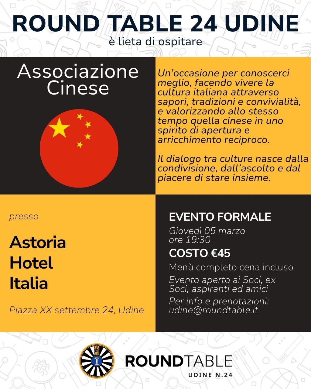 Serata di Scambio Culturale con l’Associazione Cinese