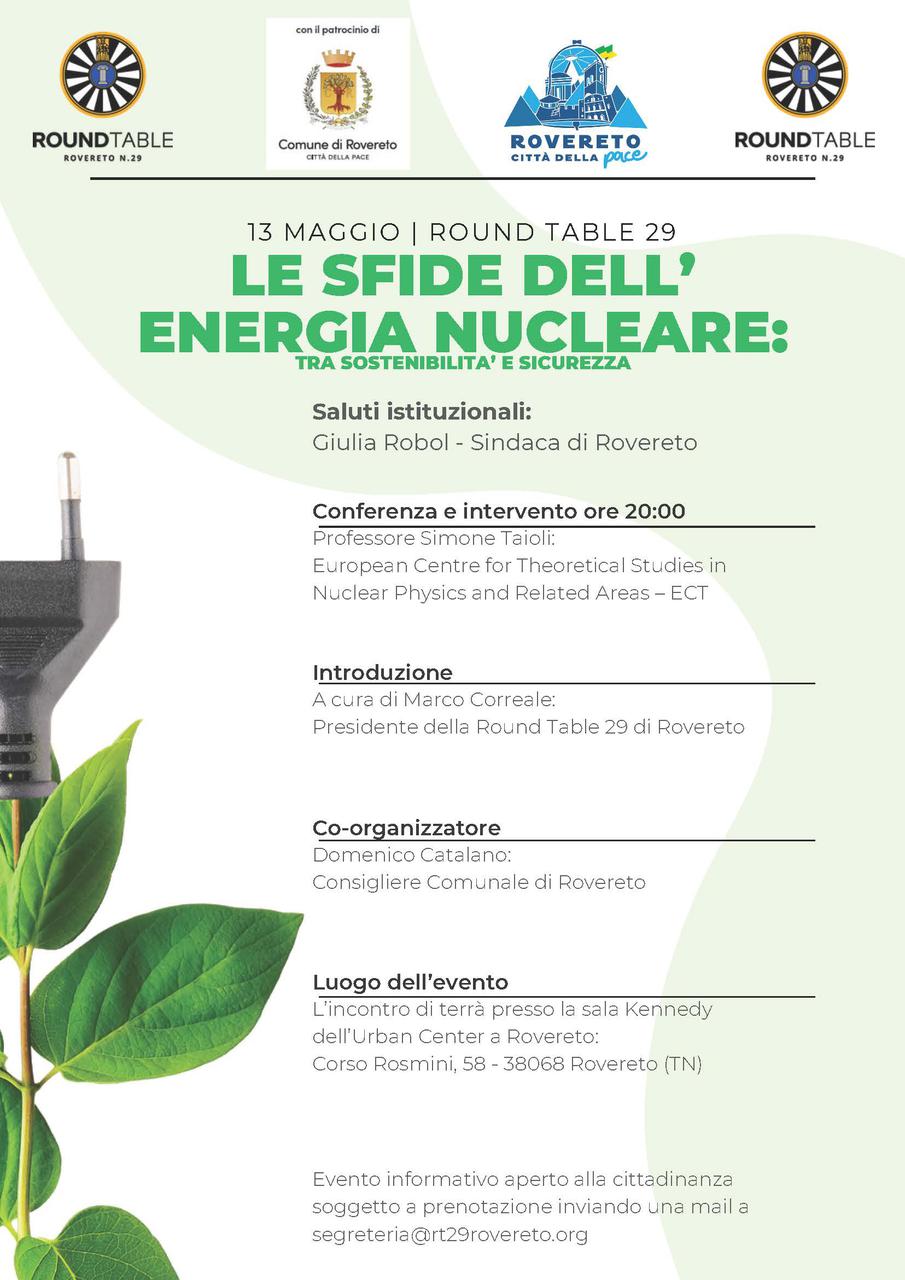 Le sfide dell'Energia Nucleare - tra sostenibilità e sicurezza